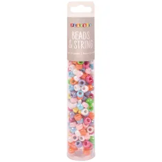PlayBox: Set de 250 cuentas de colores con brillo de perlas