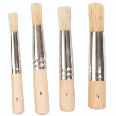 PlayBox: Set de 4 pinceles de pelo de jabalí cortos
