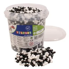 PlayBox: Set de 5000 cuentas de planchar MIDI negras y blancas de 5 mm en un cubo