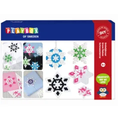 PlayBox: Set de copos de nieve navideños de 4000 piezas de perlas planas de 5 mm