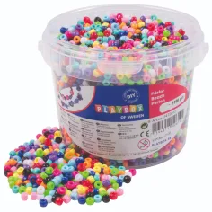 PlayBox: Set de cuentas de colores de 5000 piezas para ensartar en un recipiente