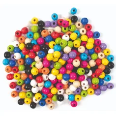 PlayBox: Set de cuentas de madera de colores 200ud