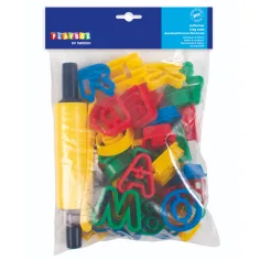 PlayBox: Set de modelado de plastilina con cortadores y rodillo de 42 piezas