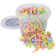 PlayBox: Set de mosaicos de colores de 10 mm con 700 piezas en cubo