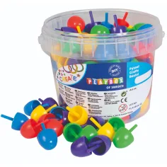 PlayBox: Set de mosaicos de colores grandes de 125 piezas en cubo de 2 cm