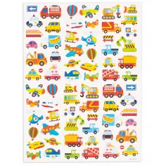 PlayBox: Set de pegatinas de vehículos de 72 piezas