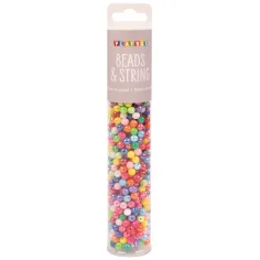 PlayBox: Set de perlas de colores con efecto cristalino de 650 piezas