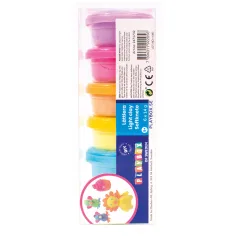 PlayBox: Set de plastilina de colores pastel en tarro 6x14gramos