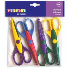 PlayBox: Set de tijeras de zig-zag de 4 piezas