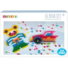 PlayBox: XL set de perlas MIDI planchables de 9mm 600 piezas - Coche y oso