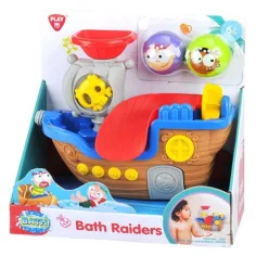Playgo: Barco pirata deslizante de juego de baño con accesorios