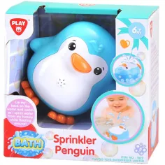 Playgo: Juguete de baño pingüino azul que salpica agua
