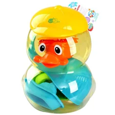 Playgo: Set de juguetes de baño para bebés en un contenedor en forma de pato de 8 piezas