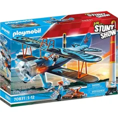 Playmobil: Air Stuntshow - "Fénix" avión biplano con sonido (70831)