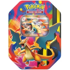 Pokémon TCG: Mega Charizard Tin paquete de cartas en caja de metal en dos versiones 1ud
