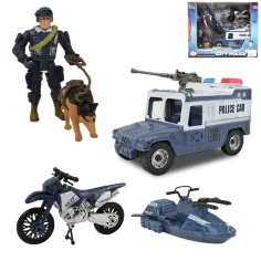 Policía de la Ciudad: Set de juego de policía con vehículos y policía