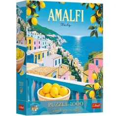 Pósteres vintage de Amalfi, Italia, rompecabezas premium de 1000 piezas - Trefl