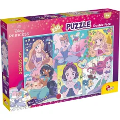 Princesas Disney – Magia manga 2 en 1 rompecabezas y libro para colorear 250 piezas 50x35cm - Lisciani