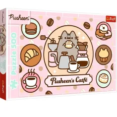 Pusheen gato en la cafetería puzzle de 500 piezas - Trefl