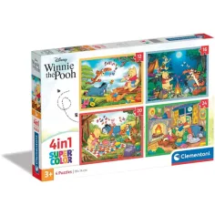 Puzzle 4 en 1 de Winnie the Pooh - Clementoni