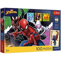 Puzzle de 100 piezas del héroe Spider-Man de Marvel - Trefl