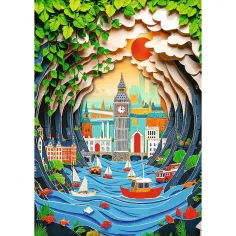 imagen de Puzzle de 1000 piezas de edición del 40 aniversario con efecto 3D de Londres - Trefl 2