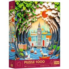 Puzzle de 1000 piezas de edición del 40 aniversario con efecto 3D de Londres - Trefl