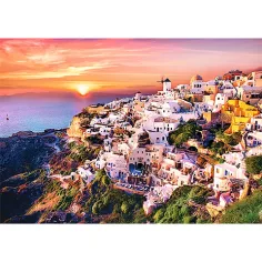 imagen de Puzzle de 1000 piezas de atardecer en Santorini - Trefl 2