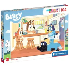 Puzzle de 104 piezas de Bluey y su familia - Clementoni