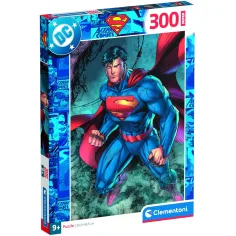 Puzzle de 300 piezas de DC Comics Superman en acción - Clementoni