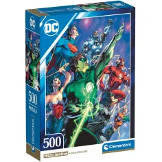 Puzzle de 500 piezas de los héroes de la Liga de la Justicia de DC Comics - Clementoni