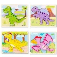 imagen de Puzzle de formas de dinosaurios de madera en varias versiones 2