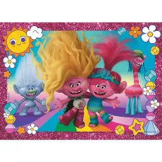 imagen de Puzzle de glitter de 100 piezas de Trolls -Trefl 2