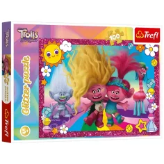 Puzzle de glitter de 100 piezas de Trolls -Trefl