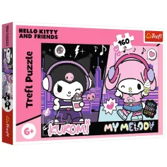 Puzzle de ritmo urbano de Kuromi y My Melody de 160 piezas - Trefl