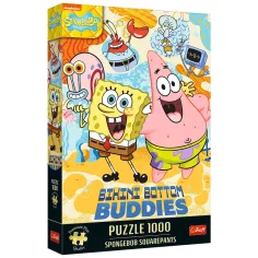 Puzzle de Spongyabob en pantalones cortos de Fondo de Bikini, amigos, 1000 piezas, calidad Premium plus - Trefl