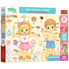 imagen de Puzzle educativo de 104 piezas de partes del cuerpo y ropa Treflik - Trefl 1