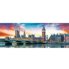 imagen de Puzzle panorámico de 500 piezas de Big Ben y la Abadía de Westminster, Londres - Trefl 2