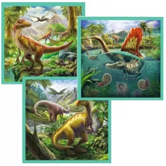 imagen de Puzzle set de dinosaurios 3 en 1 - Trefl 2