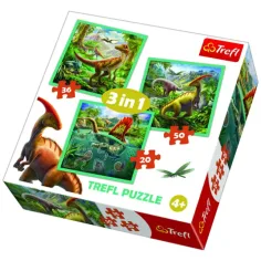 Puzzle set de dinosaurios 3 en 1 - Trefl