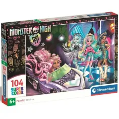Puzzle Supercolor de 104 piezas de Monster High - Clementoni