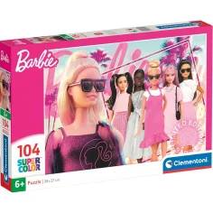 Puzzle Supercolor de Barbie de 104 piezas - Clementoni
