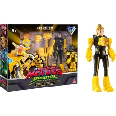 Quantum Heroes: Figura de acción Dinoster Delby con armadura amarilla de 20 cm