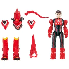 imagen de Quantum Heroes: Figura de acción Dinoster Lucio con armadura roja de 20 cm 2