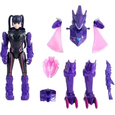 imagen de Quantum Heroes: Figura de acción Dinoster Trina con armadura morada de 20 cm 2