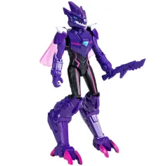 imagen de Quantum Heroes: Figura de acción Dinoster Trina con armadura morada de 20 cm 3