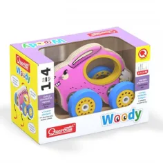 Quercetti: Conejo de madera rodante Woody