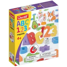 Quercetti: conjunto de imanes ABC + 123 de 106 piezas