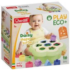 Quercetti: juego de clasificación de formas PlayEco+ Daisy, 16 piezas