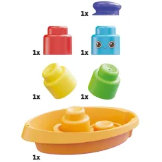 imagen de Quercetti: Momy Boat barco de baño con bloques blandos 2